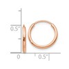 Black Bow Jewelry 1.5mm x 13mm 14k Rose Gold Polished Endless Tube Hoop Earrings - image 3 of 4