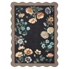 Floral Rugs for Living Room Bedroom Soft Washable Rug Scalloped Edge Plaid Pattern Area Rug Non-Slip Low Pile Rug - 3 of 4