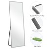 Dovelina Modern Rectangular Aluminium Fine Edge Black Hanging Mirror Decorative Wall Mirror - 2 of 4