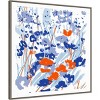 Amanti Art 30"x30" Flower Meadow by Jenny Frean Framed Canvas Wall Art Print : Modern Botanical Lithograph, Large Decor - 2 of 4