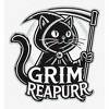 Black Cat Grim Reapurr  Adult Long Sleeve Hoodie - 2 of 3