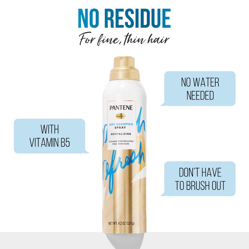 Pantene Pro-V Sulfate Free No Residue Dry Shampoo Hair Spray - 4.2oz, 5 of 12