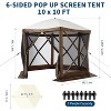Pop up Canopy, Pop up Tent with Mesh Walls, 6 Sides Gazebo for Outdoor Camping Party - 3 of 4