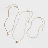 Girls' Initial with Choker and Layered Necklace Set - art class™ Gold - 2 of 3