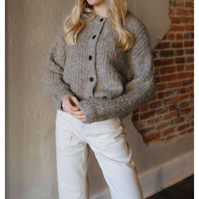 Women's Button Front Cardigan - MIOU MUSE
