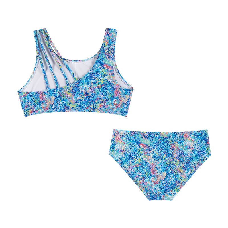 Andy & Evan  Kids  Blue Abstract Two-Piece Swimsuit Set, 2 of 5