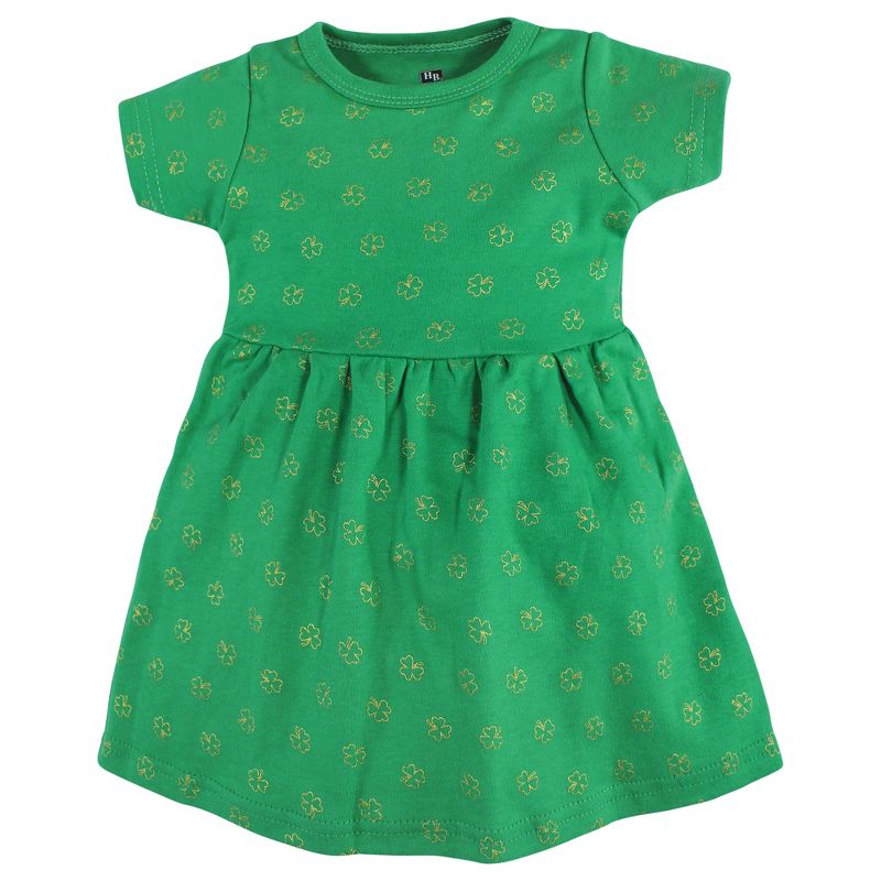 Hudson Baby Infant Girl Cotton Dresses, Shamrocks, 4 of 5