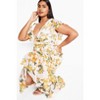 Women's Plus Size Flirty Tier Print Maxi Dress - white | CITY CHIC - 3 of 4