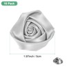 Unique Bargains Handmade Men Suits Formal Boutonnieres Wedding Corsage Lapel Pin Flower Brooch Butterfly Buckle 16 Pcs Silver - 3 of 4