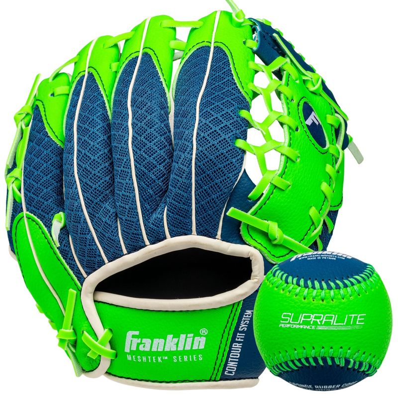 Franklin Sports 9.5'' Meshtek Glove with Ball, 1 of 6