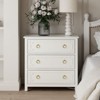 JIONJOY French Country Accent Dresser - Fully Assembled 3-Drawer Storage Cabinet with Bronze Ring Pulls - 2 of 4
