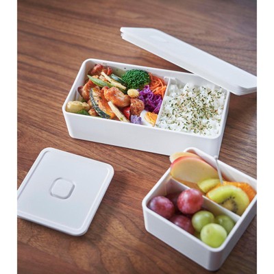 White Polypropylene Vacuum-Sealing Bento Box, 500ml