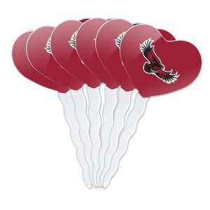 Saint Josephs University Primary Logo Heart Love Cupcake Picks Toppers Decoration Set of 6 - 1 of 4