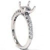 Pompeii3 1/2ct Half Eternity Diamond Ring Setting 14K White Gold - 2 of 4