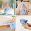 Unique Bargains Cotton Cute Pattern Lint Free Kitchen Towels Blue - 2 of 4