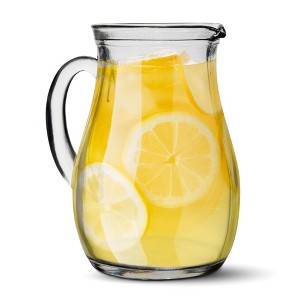 Amici Home Roxy Glass Party Pitcher with Handle & Spout - 17 Oz Clear Drink Jug for Lemonade, Iced Tea, Sangria, Cocktails, or Water - Italian Made - 1 of 4