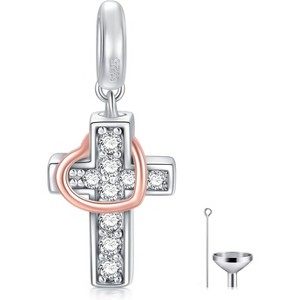 Sterling Silver Memorial Charm: Sunflower, Heart & Tree of Life Urn Bead for Ashes Keepsake - 1 of 4