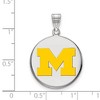 Black Bow Jewelry Sterling Silver Michigan Wolverines NCAA Large Pendant - 2 of 3