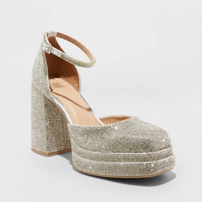 Jeweled 2025 platform heels