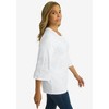 Jessica London Women's Plus Size Stretch Floral Embroidered Tee - 4 of 4