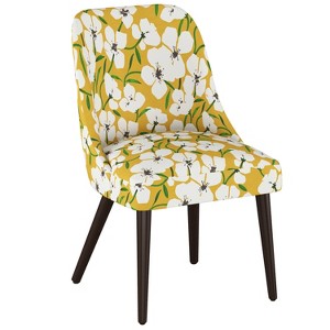 Jeanne Rounded Back Dining Chair Yellow Floral - Cloth & Co