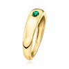 Pure Collection by Ross-Simons 0.20 Carat Oval Lab-Grown Emerald Ring in 18kt Gold Vermeil - 3 of 4