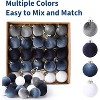 25 Pack Christmas Tree Decorations,2.36 Inch (6 cm) Velvet Ball Ornaments Shatterproof Plastic Decorations for Xmas Tree Home Holiday Party Christmas - 2 of 4