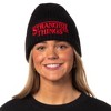 Stranger Things Embroidered 3D Logo Adult Knit Cuff Beanie Cap Winter Hat OSFM - 2 of 4