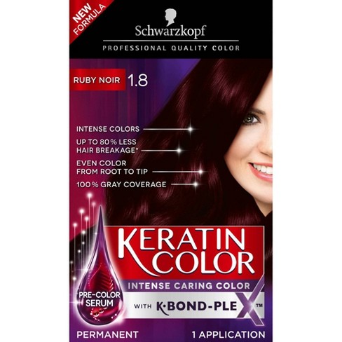 Schwarzkopf Keratin Color Permanent Hair Color Cream 1 8 Ruby Noir