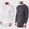 Alpine Swiss Mens Thermal Long Sleeve Top Underwear Crew Neck Shirt Waffle Knit Henley Base Layer - 2 of 4