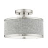 Livex Lighting Park Ridge 2 - Light Semi-Flush Mount in  Brushed Nickel - 4 of 4