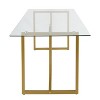 Contemporary Ming 55" Dining Table with Clear Tempered Transparent Glass Tabletop-Maison Boucle - 4 of 4
