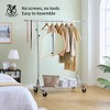 Clothes Rack Heavy Duty Clothing Rack 600LBS Rolling Clothes Racks for Hanging Clothes, Clothes Rack Collapsible £¦ Portable Clothing Rack with Wheels - 2 of 4
