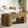 Hommoo Farmhouse Coffee Table with Storage Rustic Brown - 3 of 4