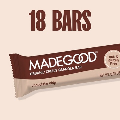 MadeGood Chocolate Chip Granola Protein Bars Value Pack - 15.3oz/18ct