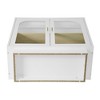 Modern Buffet Cabinet with 2 Doors Acrylic, Bar Cabine with Adjustable Shelf, Coffee Bar Cabinet with Golden Handles for Living Room, Kitchen White - 4 of 4