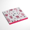 Bacati - Owls Pink/Gray Girls Cotton Storage Box Large - 3 of 4