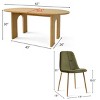 7-Piece Dining Room Table Set, 67'' Oval Table with 6 Upholstered Modern Chairs for Kitchen or Dining Room-Maison Boucle - 4 of 4