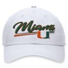 NCAA Miami Hurricanes Unstructured Washed Cotton Twill Hat - White - 2 of 4