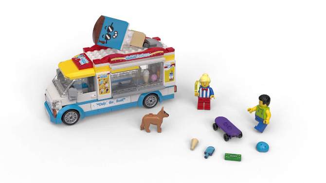 LEGO City Great Vehicles Ice Cream Van Truck Toy 60253, 2 of 9, play video
