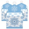 Big Dot of Happiness Blue Snowflakes - Treat Box Party Favors - Winter Holiday Party Goodie Gable Boxes - Set of 12 - 2 of 4