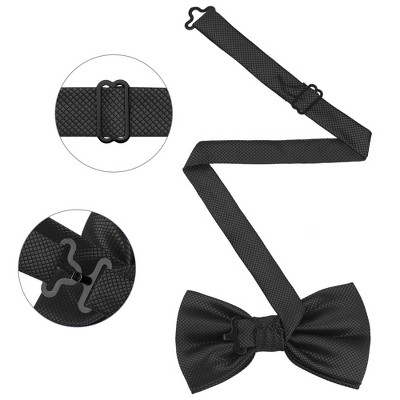 INSPIRE CHIC Men's Adjustable Solid Pre-tied Bow Tie - image 2