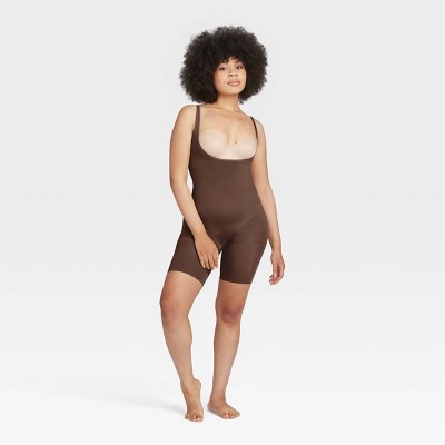 ASSETS by SPANX Women's Remarkable Results All-In-One Body Slimmer -  Chestnut Brown XL