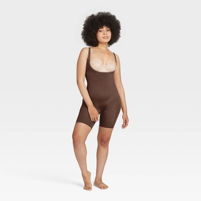 Spanx Assets Womens Remarkable Results Brief Bodysuit S Beige Open