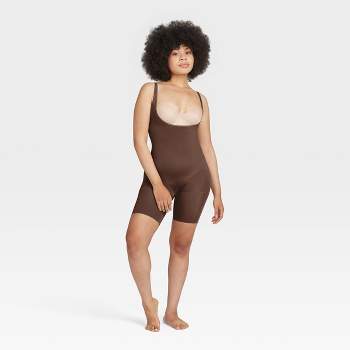 Brown Check Shapewear Skinny Trousers