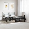 vidaXL Steel Double Bed Frame with Headboard and Footboard, Solid Platform Design - 2 of 4