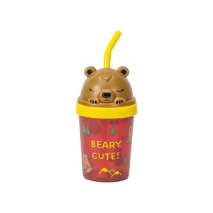 Zak Designs 13oz Kids' Portable Straw Bear Tumblers - 1 of 4