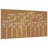 VidaXL Patio Wall Decoration 41.3 in.x21.7 in. Corten Steel Flower Design - 2 of 4