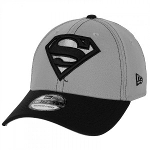Adult Superman Logo Grey Contrast Stitching New Era 39Thirty Fitted Hat - 1 of 4