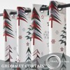 White Grommet Blackout Curtains,Holiday and Party Decorations Christmas Drapes, Window Curtains with Christmas Tree and Snowflake Print, Set of 2 - 2 of 4